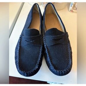 Zara Women's Navy Loafers